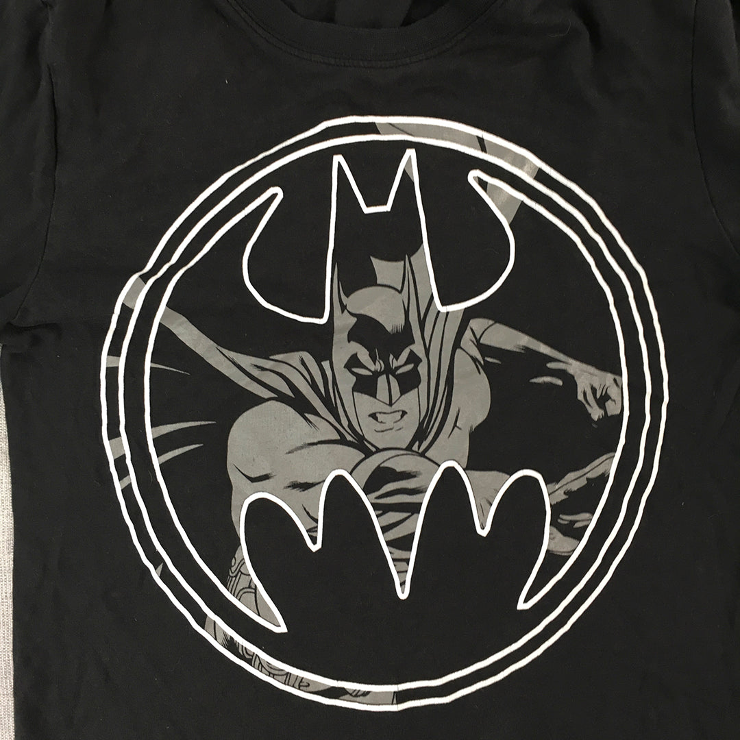 Batman Kids Boys T-Shirt Size 10 Black DC Comics Superhero Short Sleeve Top