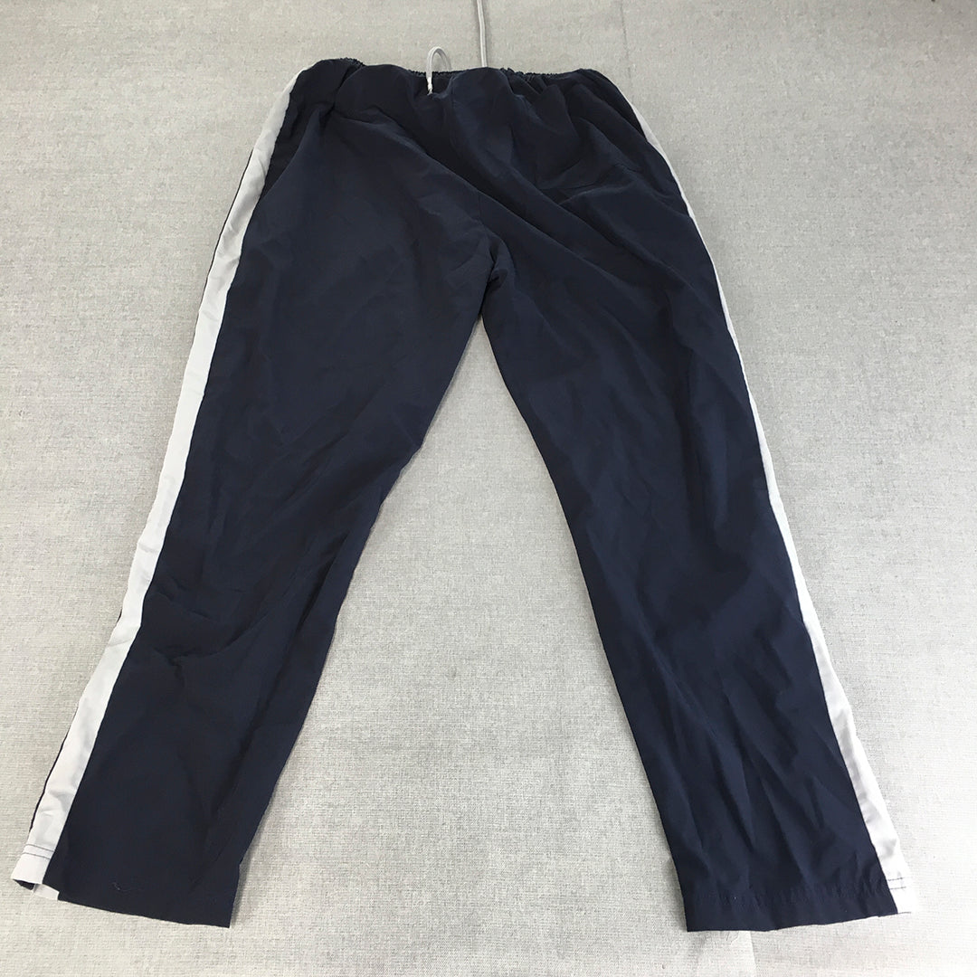 Nike Mens Tracksuit Pants Size L Navy Blue Logo Drawstring Pockets Logo