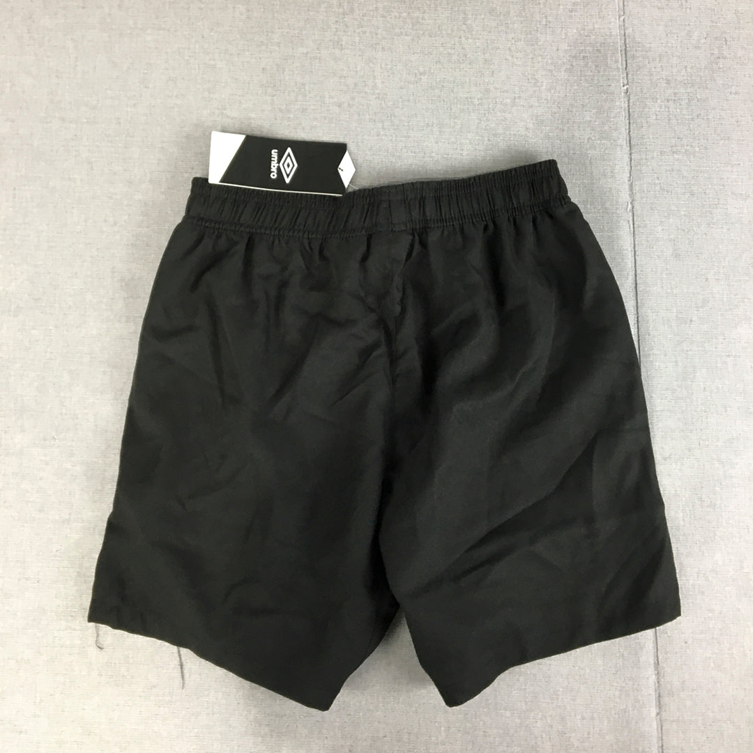 NEW Umbro Kids Boys Shorts Youth Size L (12 Years) Black Elastic Waist Logo