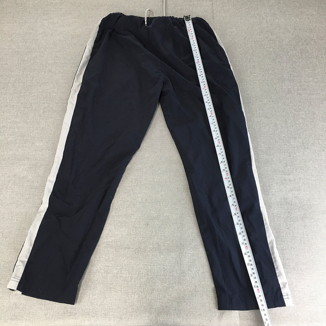 Nike Mens Tracksuit Pants Size L Navy Blue Logo Drawstring Pockets Logo