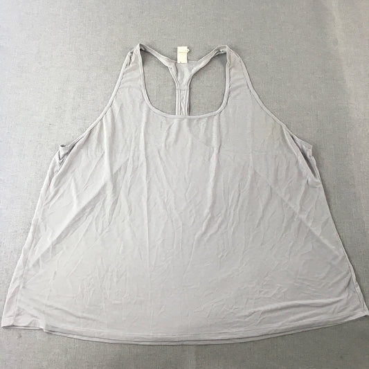 Fabletics Womens Tank Top Size 4XL Grey Sleeveless Activewear Top