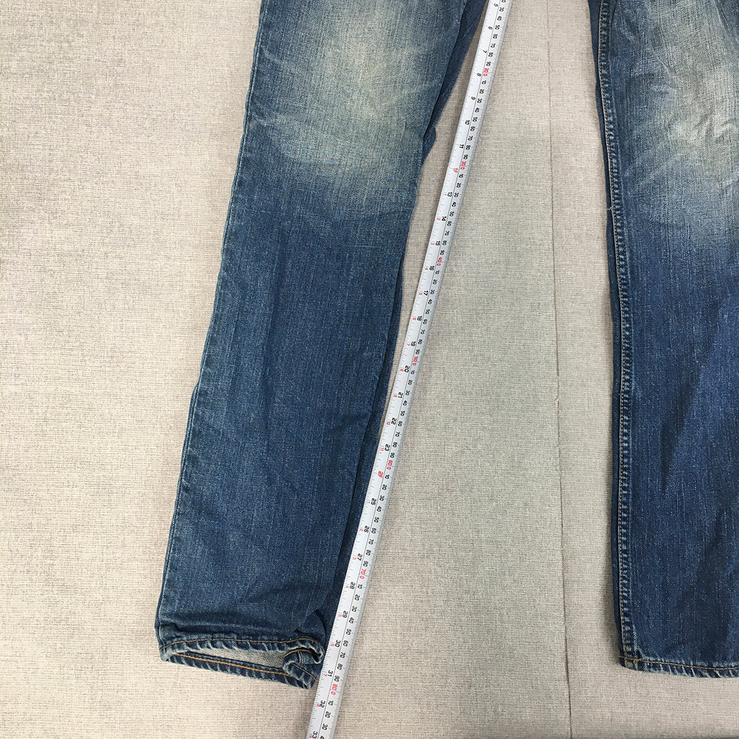 Old Navy Mens Jeans Size 32 Blue Slim Fit Straight Leg Denim