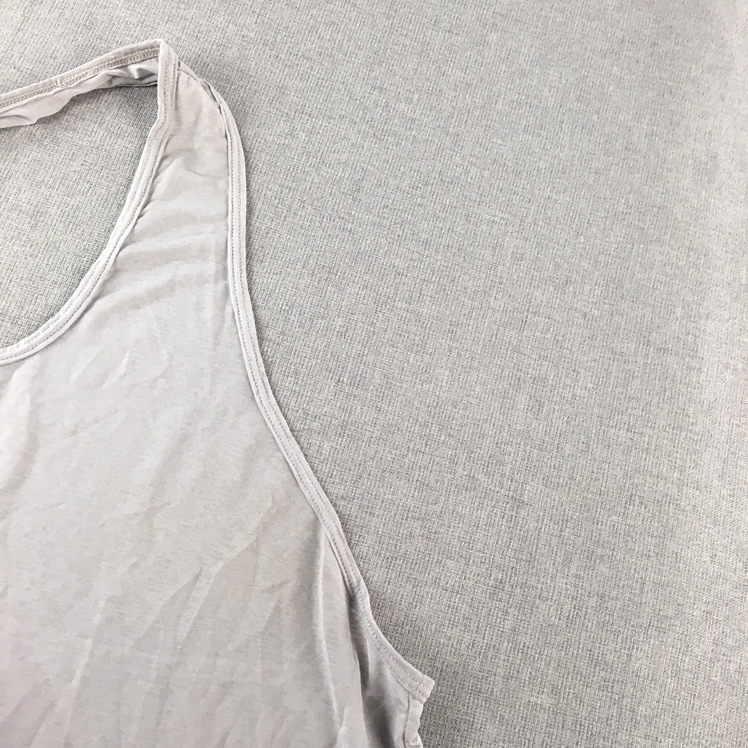 Fabletics Womens Tank Top Size 4XL Grey Sleeveless Activewear Top