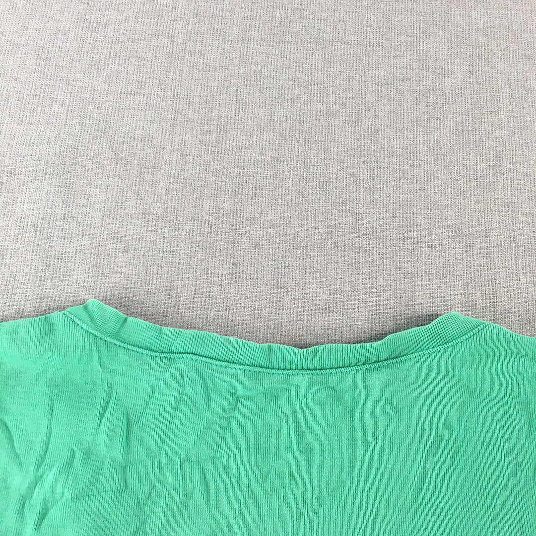 Tommy Hilfiger Womens T-Shirt Size XS Green Logo Short Sleeve Top