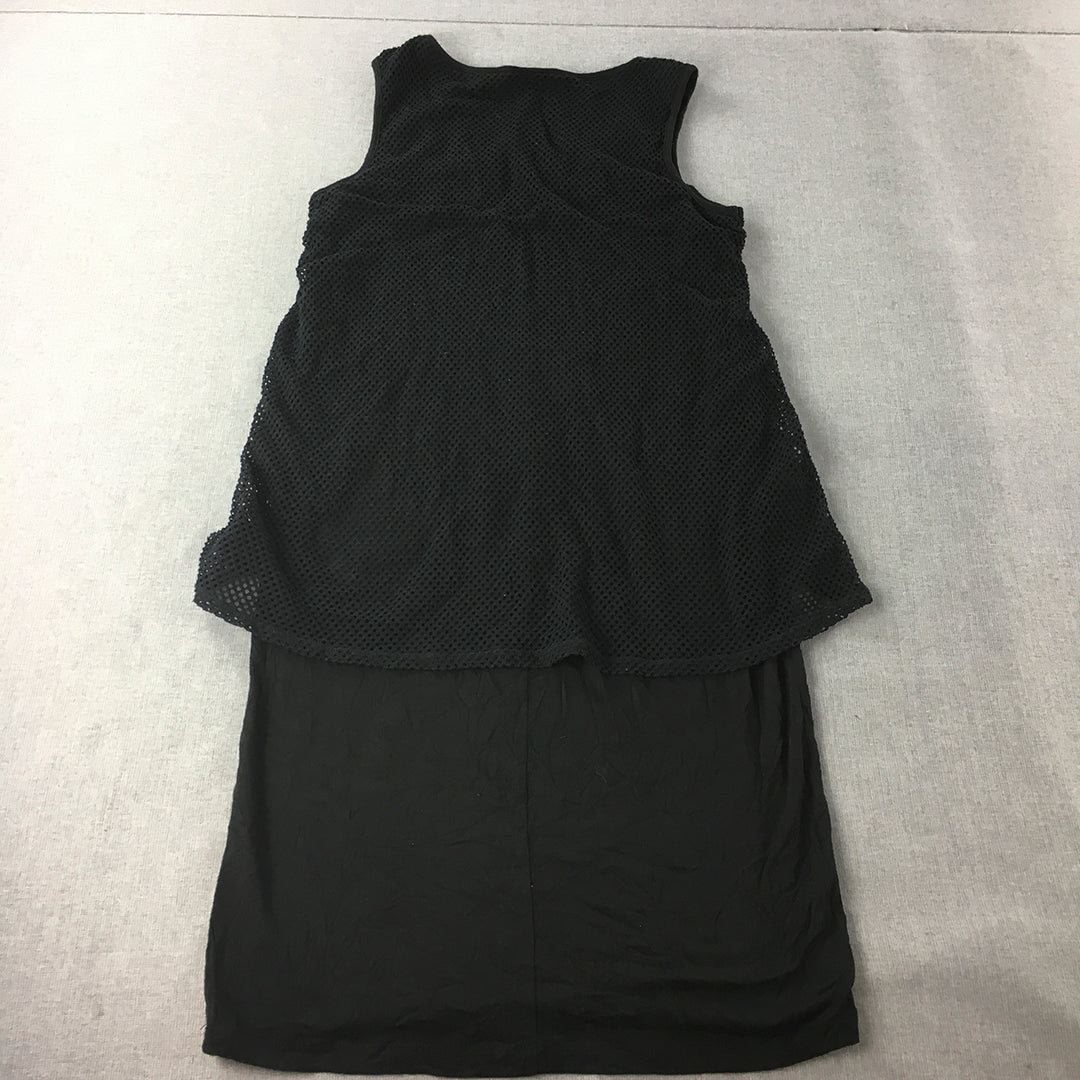 Gordon Smith Womens Dress Size L Black Sleevelesss Midi