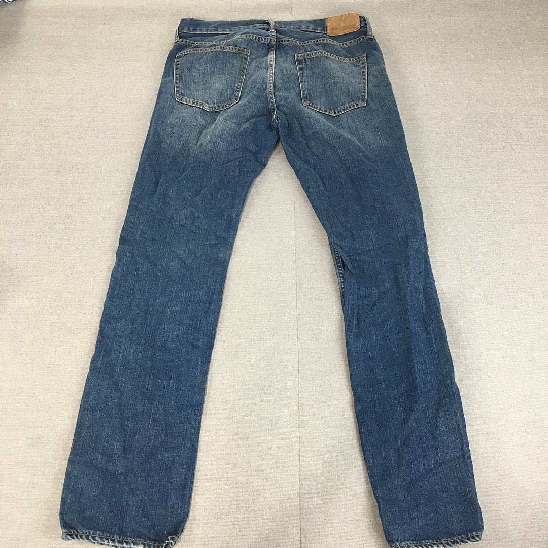 Old Navy Mens Jeans Size 32 Blue Slim Fit Straight Leg Denim