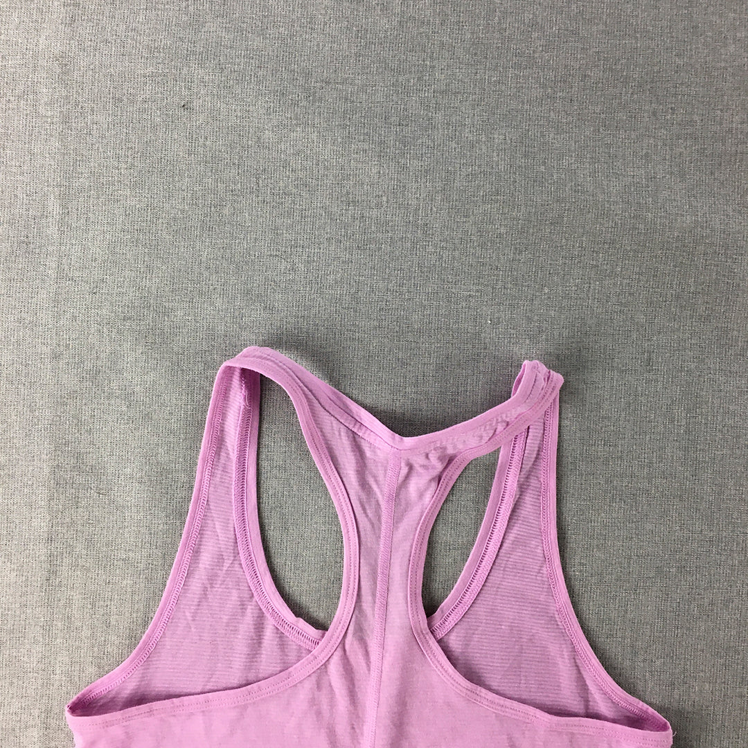 Under Armour Womens Tank Top Size XS Pink Logo Sleeveless Singlet Shirt