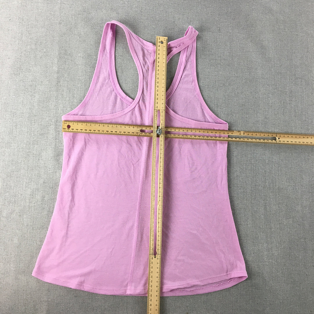 Under Armour Womens Tank Top Size XS Pink Logo Sleeveless Singlet Shirt