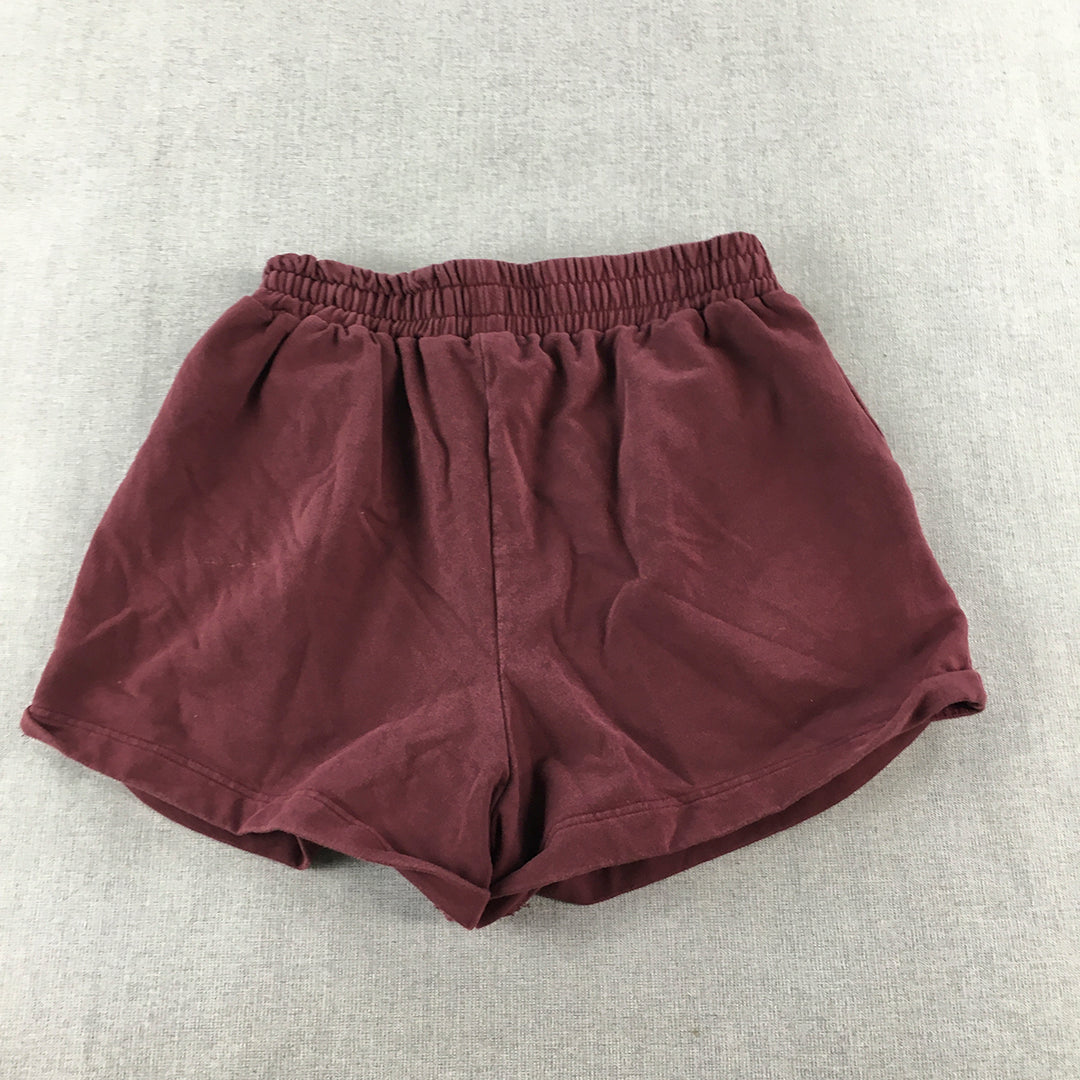 Meshki Womens Shorts Size S Purple Elastic Waist