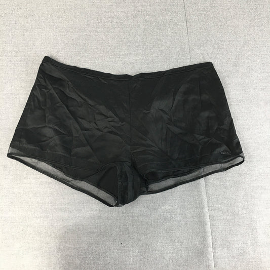 Calvin Klein Womens Shorts Size L Black Logo Elastic Waist