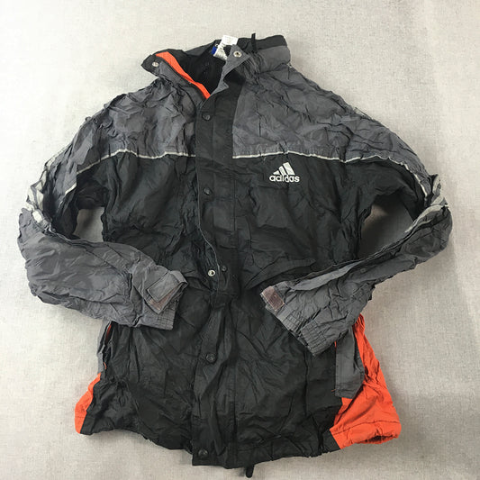 Vintage Adidas Mens Jacket Size L Black Zip-Up Windbreaker Coat