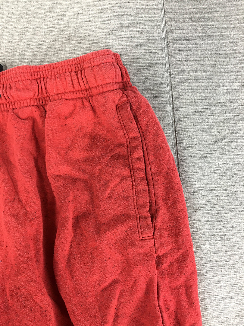 Under Armour Womens Shorts Size M Red Big Logo Drawstring Pockets