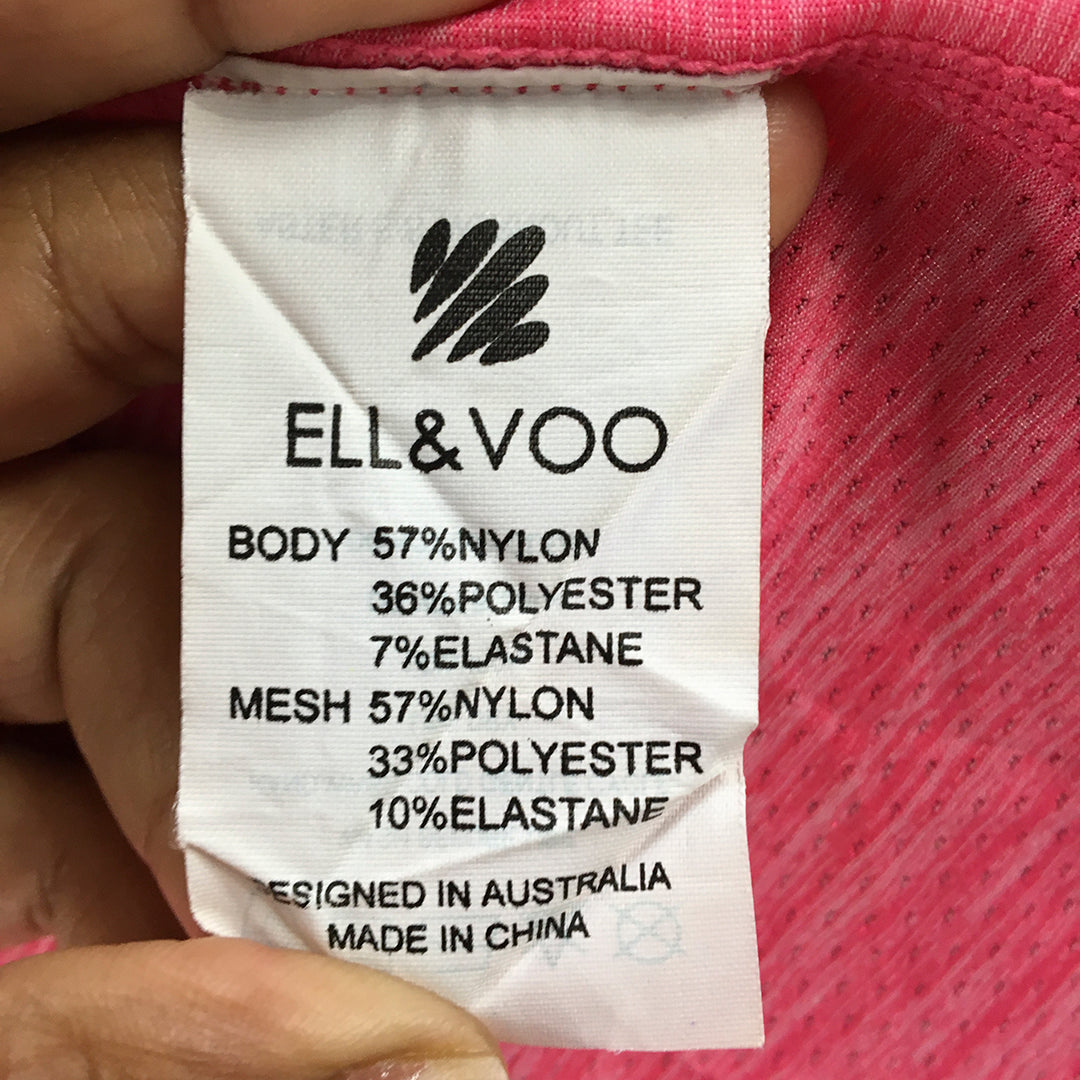 Ell & Voo Womens T-Shirt Size 16 Hot Pink Short Sleeve Top