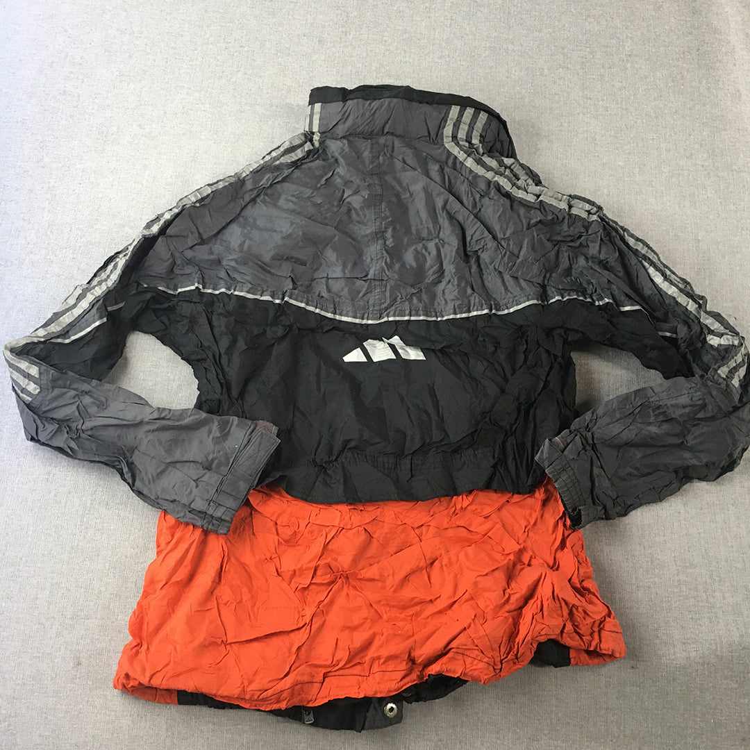 Vintage Adidas Mens Jacket Size L Black Zip-Up Windbreaker Coat