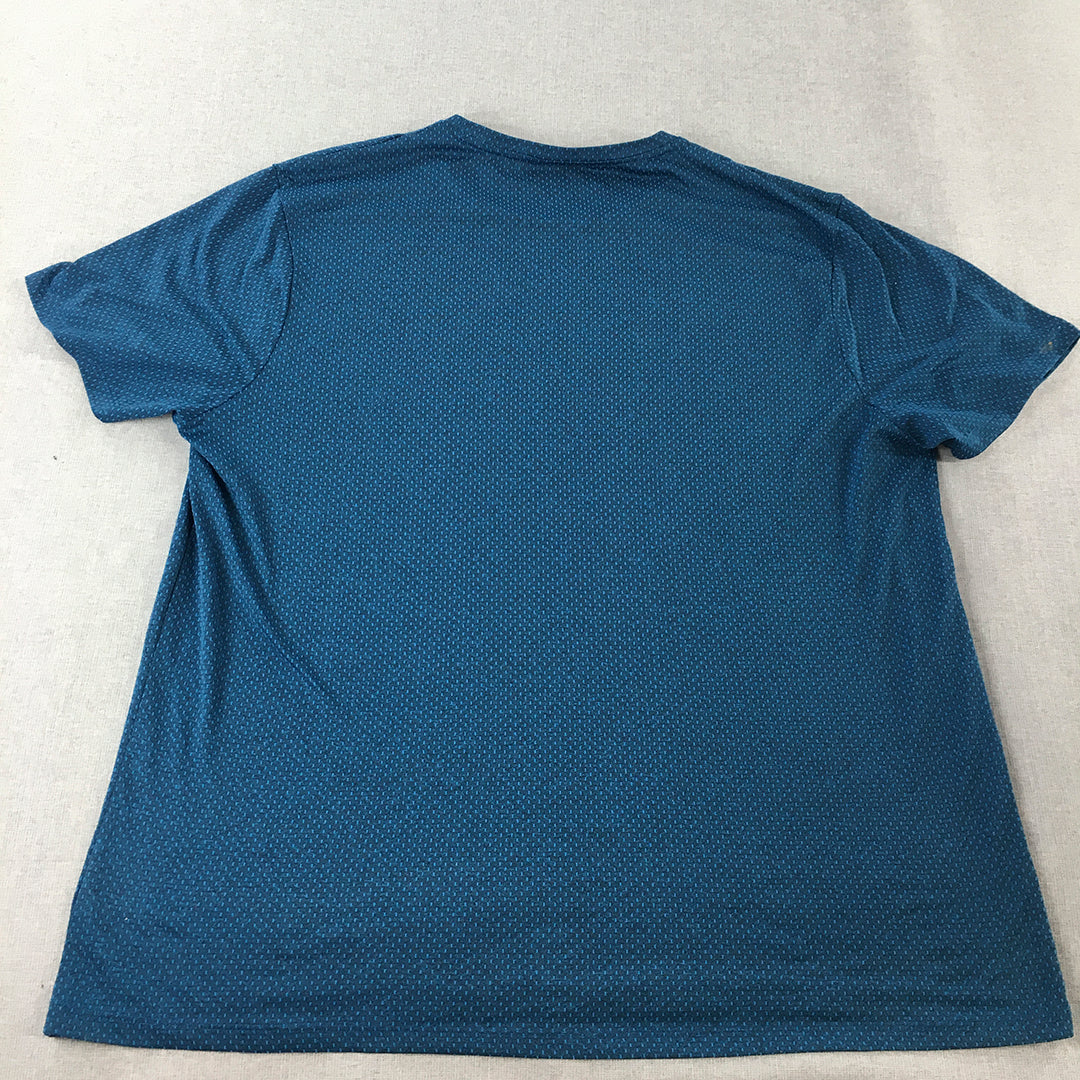 FILA Mens T-Shirt Size 4XL Blue Logo Short Sleeve Crew Neck Tee