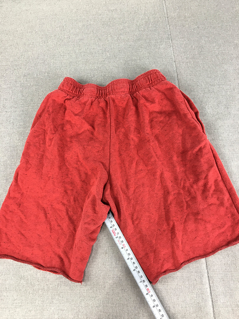 Under Armour Womens Shorts Size M Red Big Logo Drawstring Pockets