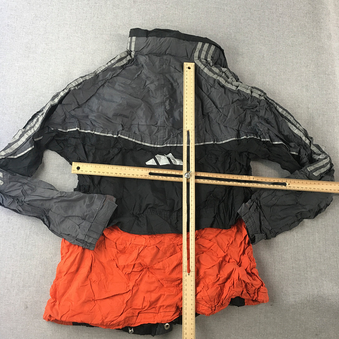 Vintage Adidas Mens Jacket Size L Black Zip-Up Windbreaker Coat