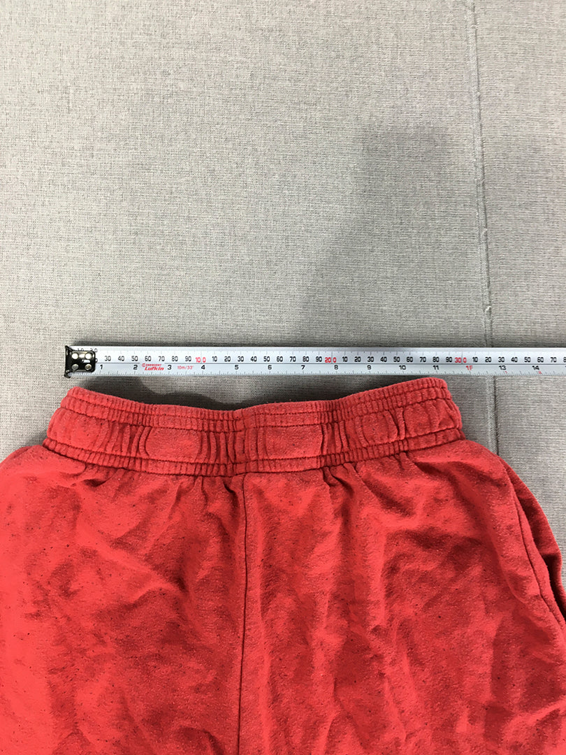 Under Armour Womens Shorts Size M Red Big Logo Drawstring Pockets