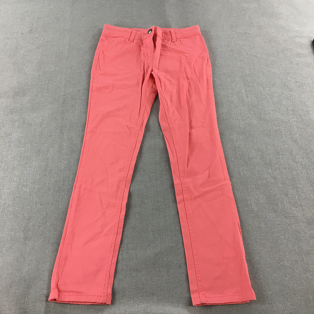 Miss Understood Kids Girls Skinny Jeans Size 12 Pink Stretch Denim