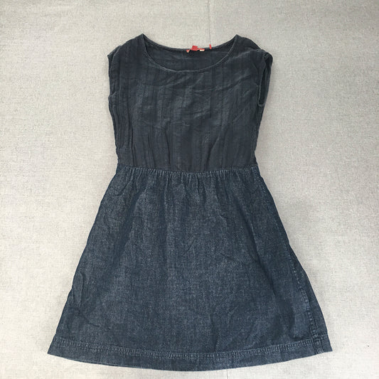 Esprit edc Womens Denim Mini Dress Size S Blue Fit & Flare Sleeveless