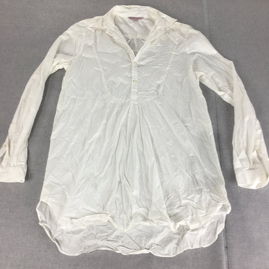 Max Azria Collection Womens Shirt Size S White Long Sleeve Button-Up