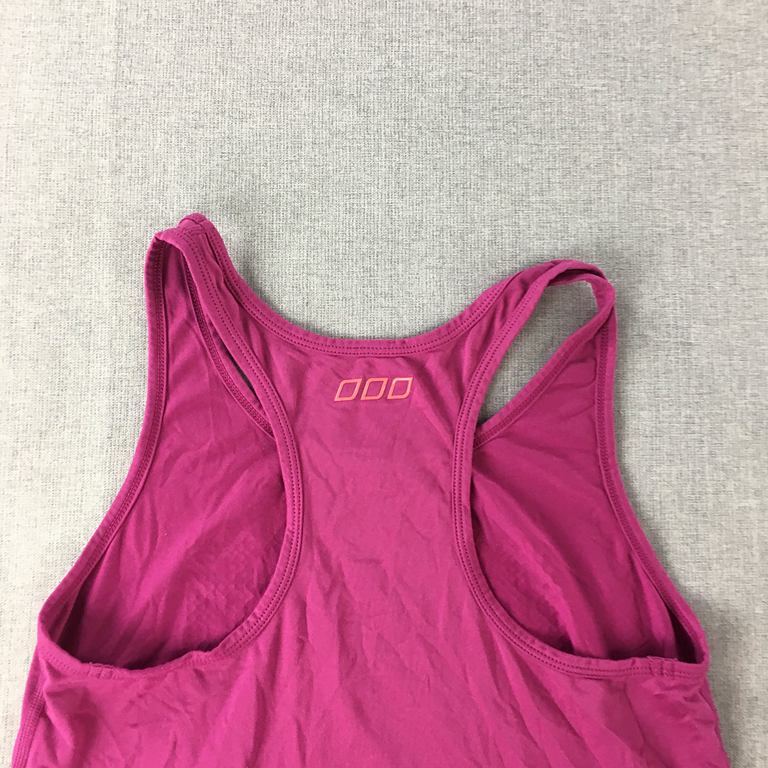 Lorna Jane Womens Tank Top Size S Pink Never Give Up Sleeveless Shirt