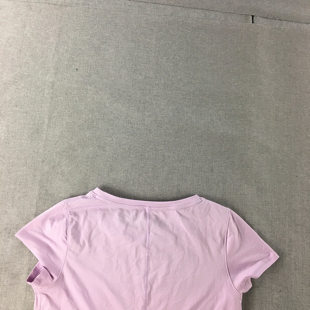 Under Armour Womens T-Shirt Size M Pink Logo Short Sleeve Top