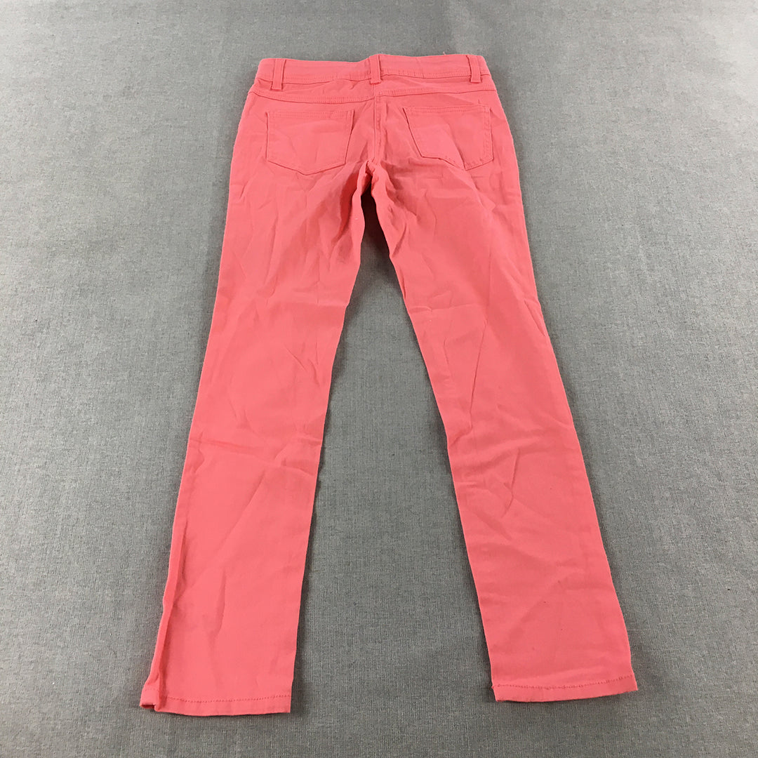 Miss Understood Kids Girls Skinny Jeans Size 12 Pink Stretch Denim