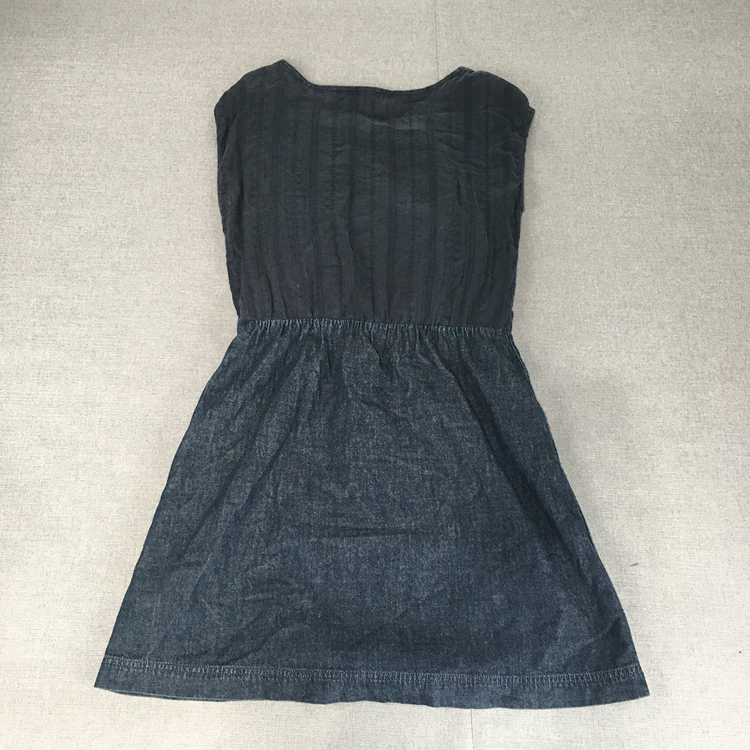 Esprit edc Womens Denim Mini Dress Size S Blue Fit & Flare Sleeveless