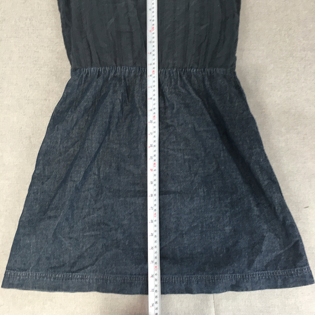 Esprit edc Womens Denim Mini Dress Size S Blue Fit & Flare Sleeveless