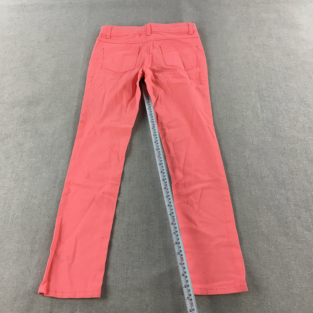 Miss Understood Kids Girls Skinny Jeans Size 12 Pink Stretch Denim