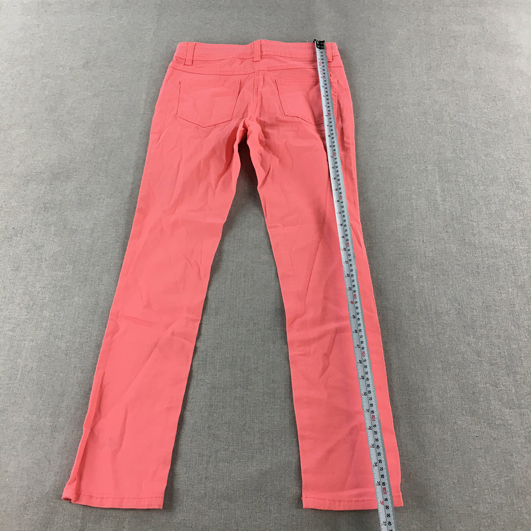 Miss Understood Kids Girls Skinny Jeans Size 12 Pink Stretch Denim