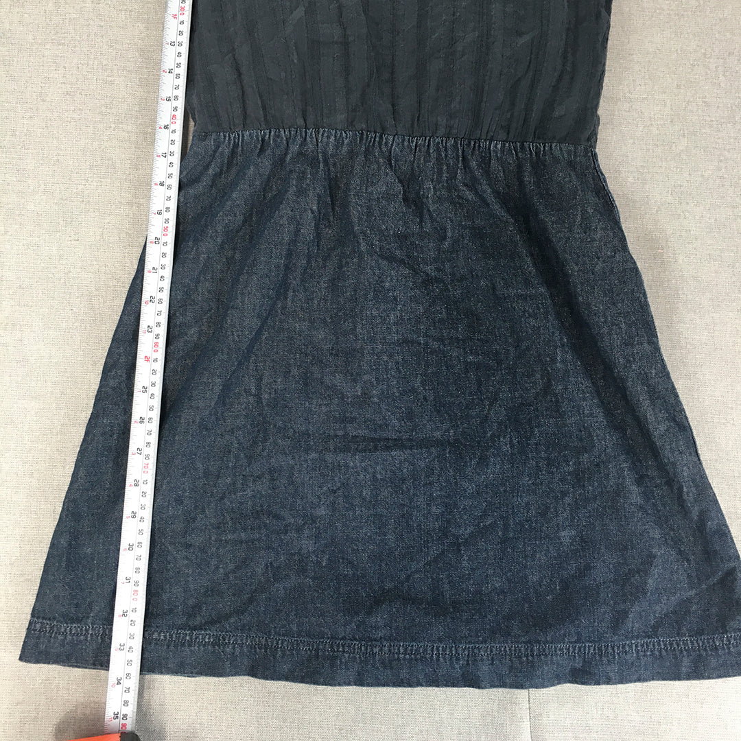 Esprit edc Womens Denim Mini Dress Size S Blue Fit & Flare Sleeveless