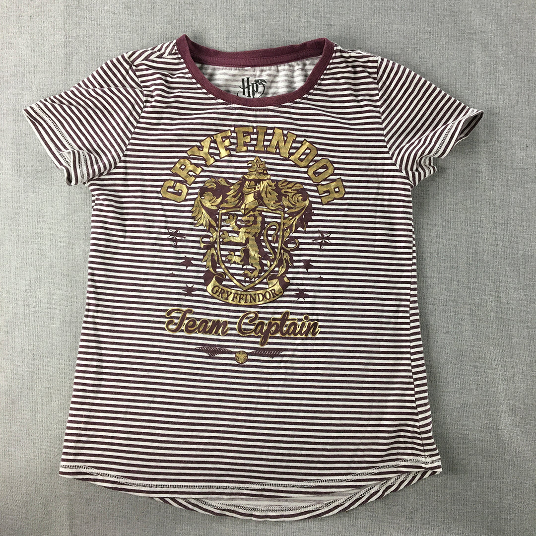 Harry Potter Kids Girls T-Shirt Size 12 Gryffindor Hogwarts Short Sleeve Top