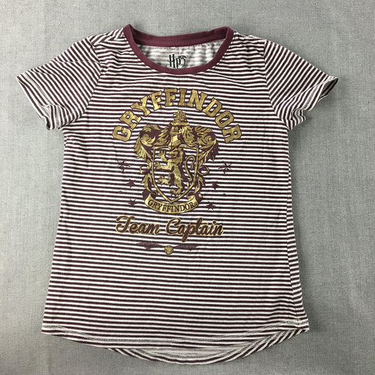 Harry Potter Kids Girls T-Shirt Size 12 Gryffindor Hogwarts Short Sleeve Top