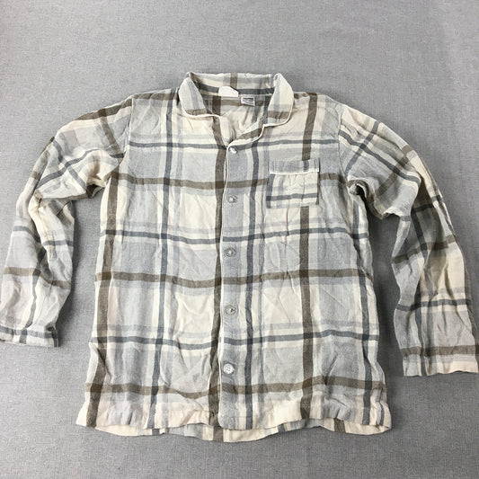 Peter Alexander Jnr Kids Boys Sleep Shirt Size 14 Grey Checkered Pajama