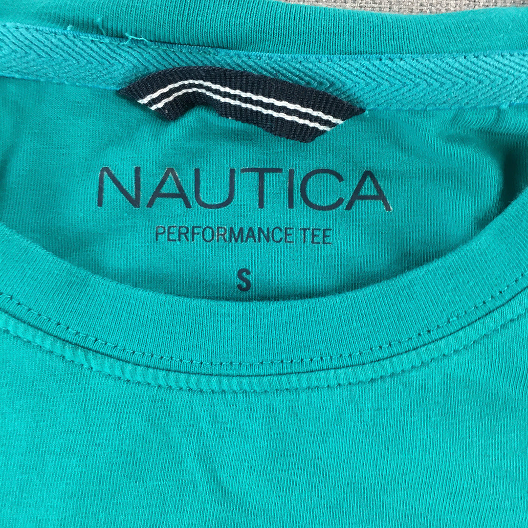 Nautica Mens T-Shirt Size S Blue Pocket Logo Short Sleeve Crew Neck Tee