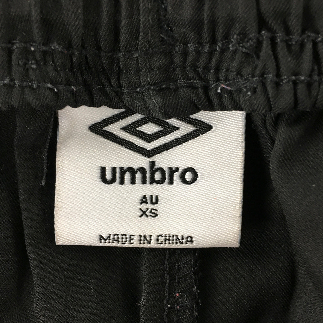 Umbro Womens Shorts Size XS Black Embroidered Logo Elastic Waist