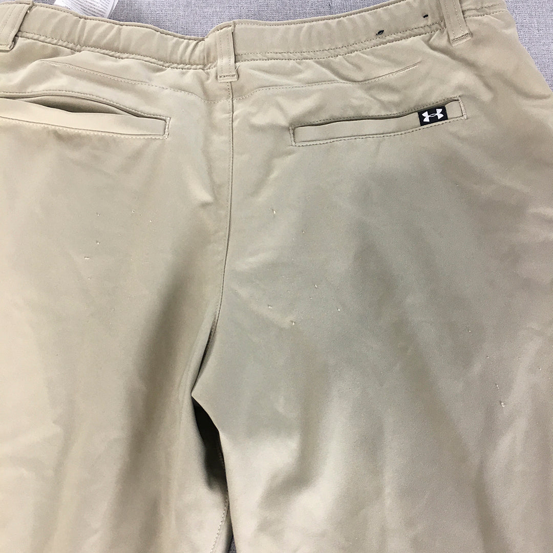 Under Armour Kids Boys Golf Pants Youth Size XL Brown Pockets