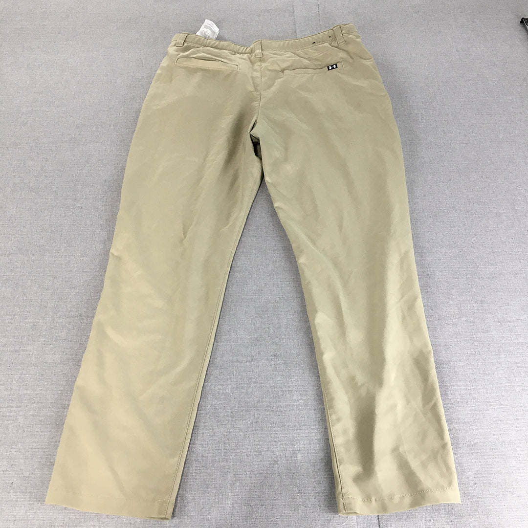 Under Armour Kids Boys Golf Pants Youth Size XL Brown Pockets