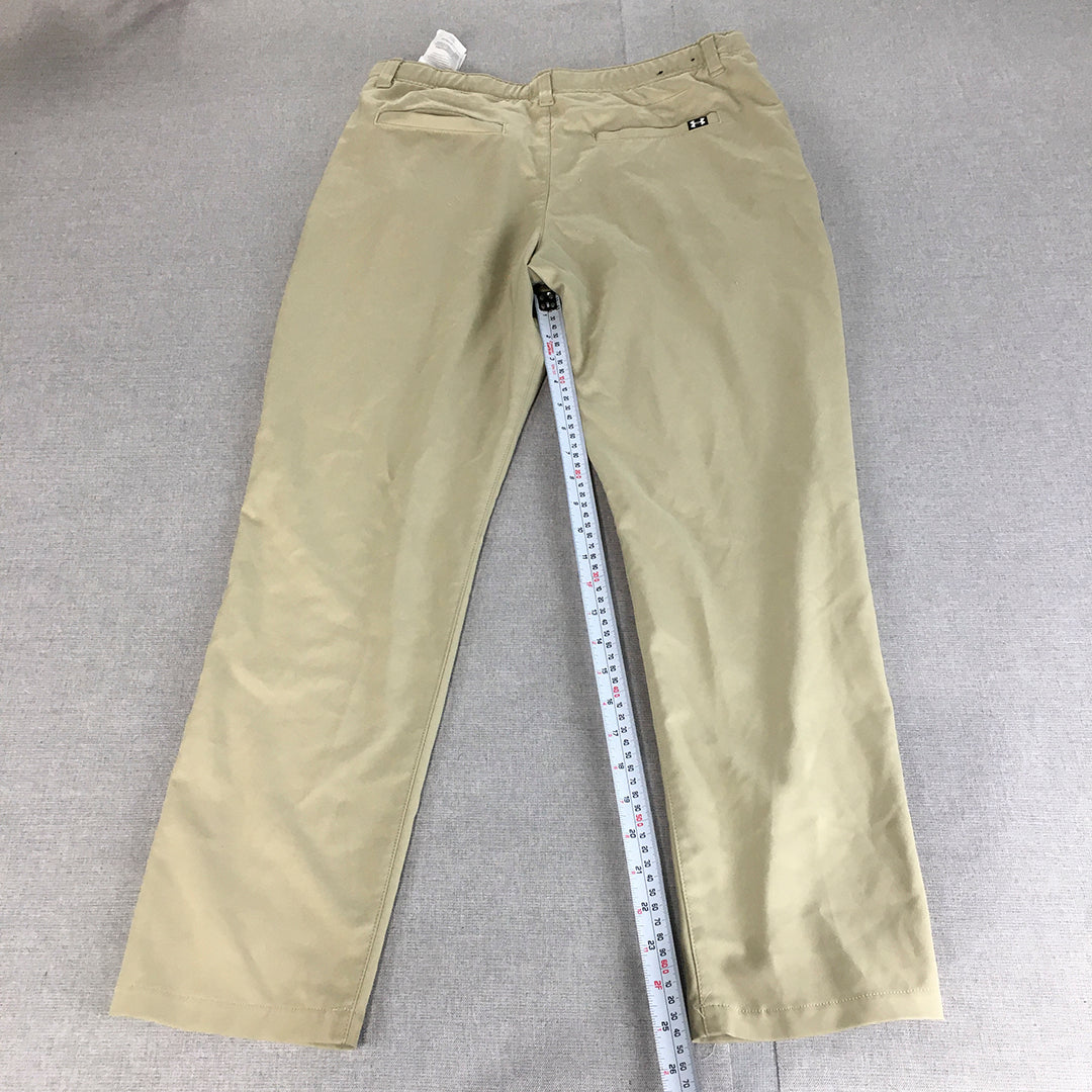 Under Armour Kids Boys Golf Pants Youth Size XL Brown Pockets