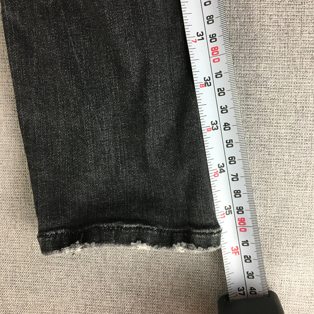 Zara Womens Skinny Jeans Size 4 Black Stretch Denim Dark Wash