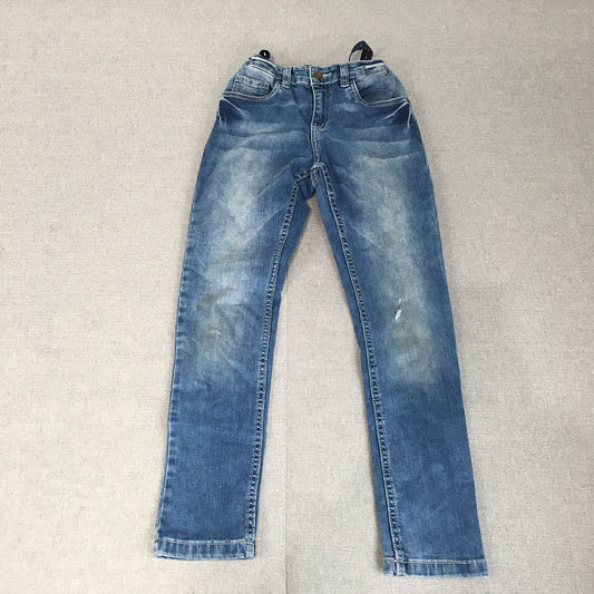 Flying Machine Kids Boys Jeans Youth Size S (9 - 10 Years) Blue Skinny Stretch