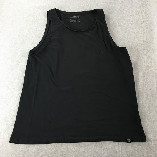 Pull & Bear Mens Tank Top Size XL Black Sleeveless Shirt