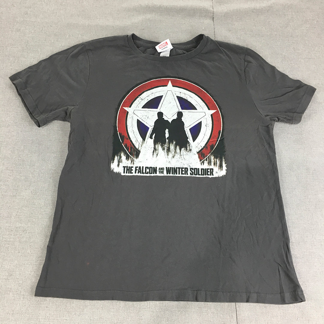 The Falcon and the Winter Soldier Mens T-Shirt Size M Grey Captain America