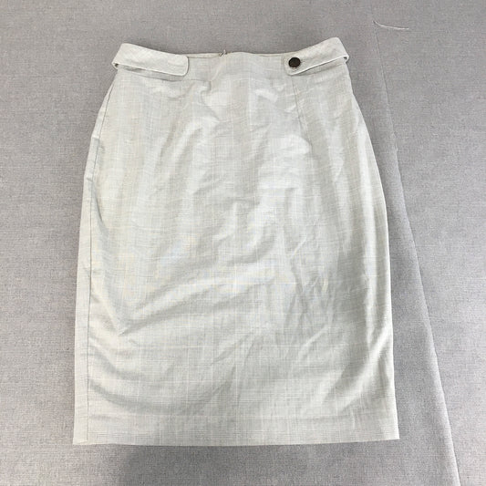 Portmans Womens Pencil Skirt Size 10 Grey Midi Straight