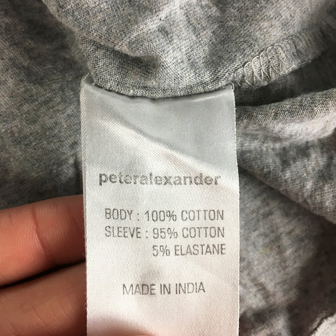 Peter Alexander Womens Sleep Shirt Size 1+ (16 - 18 AUS) Grey Pajama Long Sleeve