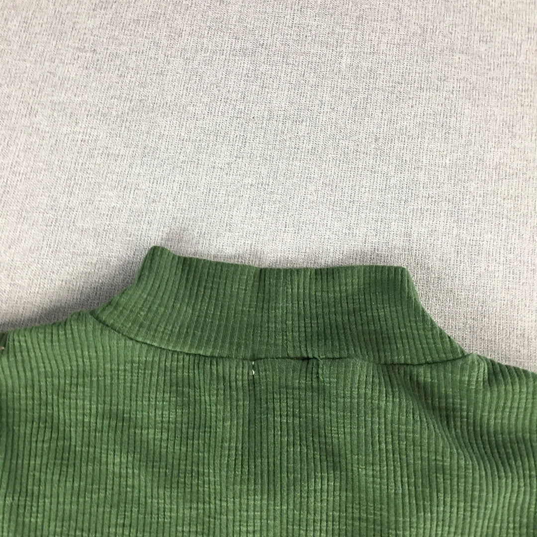 Valleygirl Womens Sweater Dress Size XL Green Knit Long Sleeve Midi