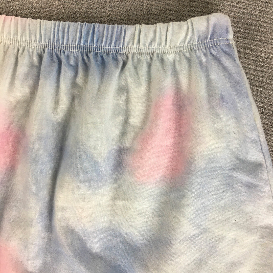 Valleygirl Womens Shorts Size S Blue Pink White Elastic Waist Pastel