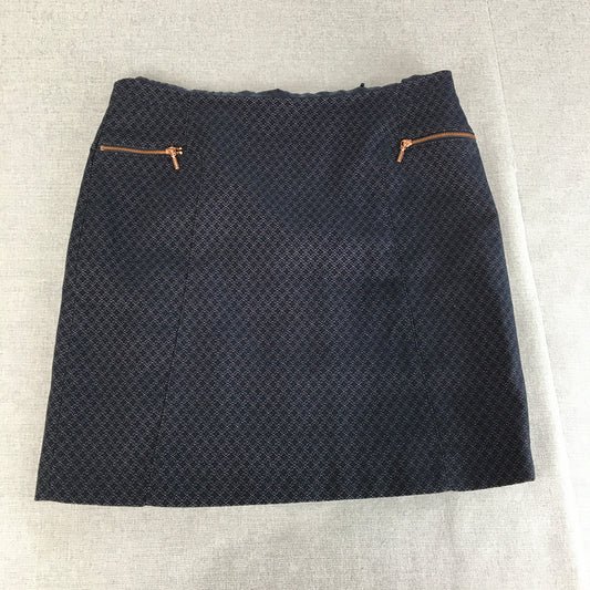 Esprit Womens Mini Skirt Size 12 Navy Blue